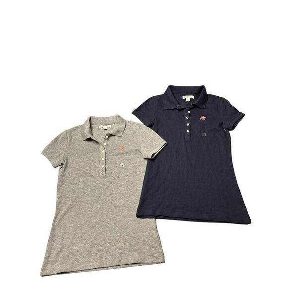 Aeropostale Tops - Aeropostale Women's Small Navy Heather Gray Uniform Pique Polo Shirts 2 Pack NWT